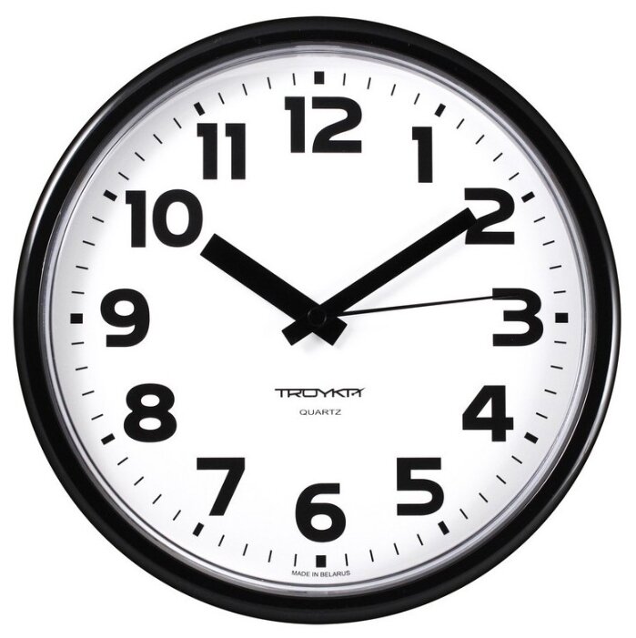 Часы настенные Troyka модель09, диаметр 225мм, пластик 91900945