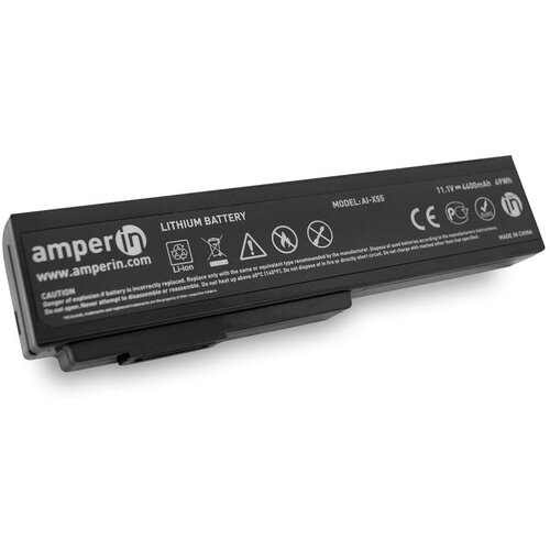 Аккумулятор для Asus M50 Amperin (11.1V 4400mAh) p/n: A32-M50 A32-N61 A32-X64 A33-M50 A32-H36 аккумуляторная батарея ibatt ib u3 a160h 5200mah для asus b43a x55sr m50vn n43sl g50vt l50vn b43f vx5 lamborghini g51jx 3d g51j 3d b43j g51vx m60vp b43e n43jm m50q n53jl x57sr x57vc b43s n61vf x57vn asuspro b43v n43jq