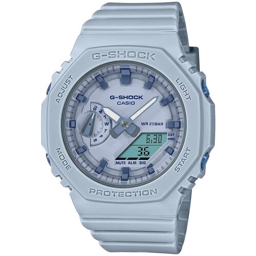 Наручные часы CASIO G-Shock GMA-S2100BA-2A2, голубой, синий наручные часы casio g shock gma s2100ba 2a1 синий черный