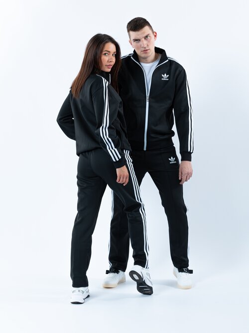 Костюм adidas, олимпийка и брюки, силуэт прямой, карманы, размер L, черный