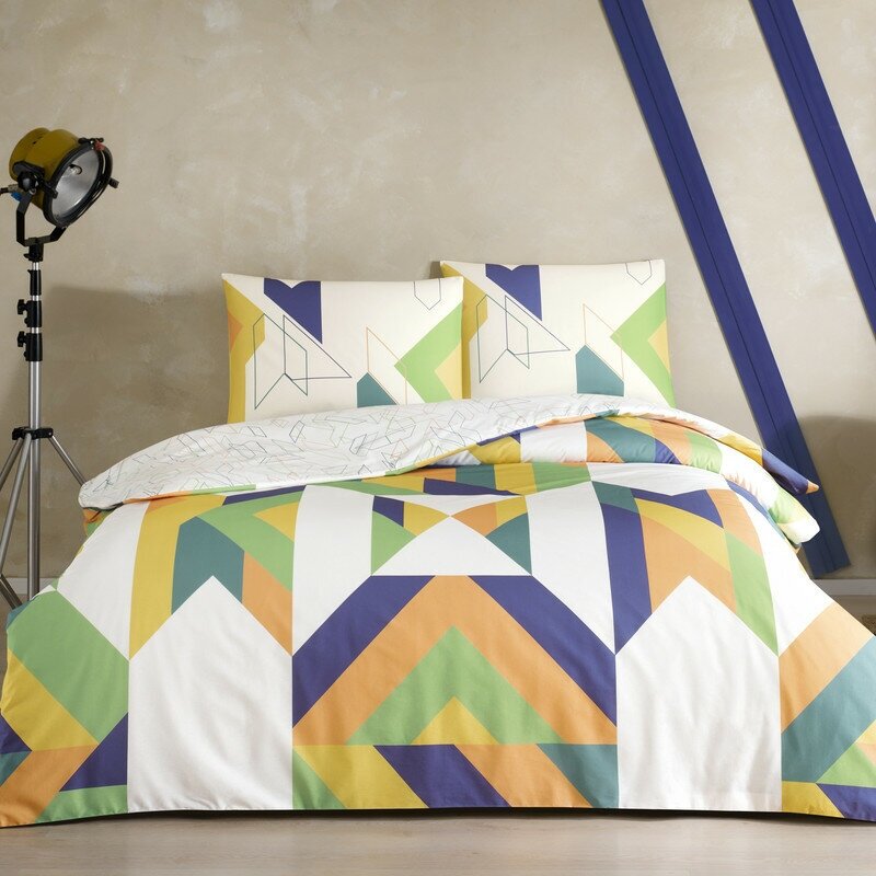 фото Постельное белье ранфорс подростковое Maxim зеленый 1,5-спальное TAC-Турция.