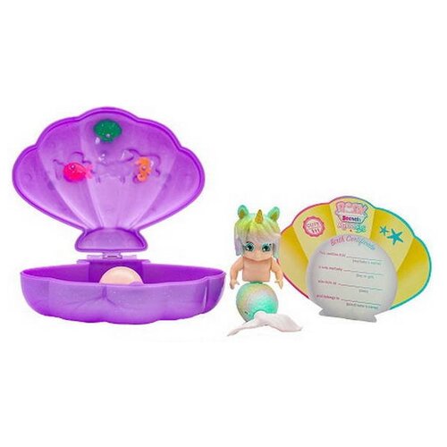 Кукла ABtoys Baby Secrets Merbabes Русалка в ракушке, 78060 мультиколор