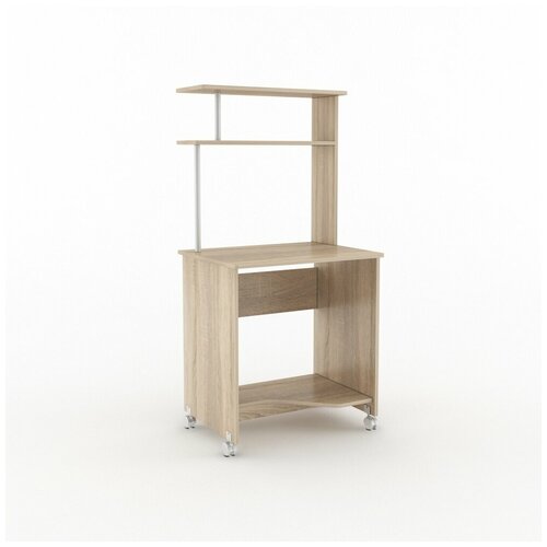 Стол компьютерный БонМебель КС-700 дуб сонома 68х53х1476 см надстройка стол стол письменный компьютерный стол 6755₽