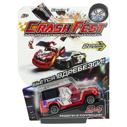 Внедорожник 1 TOY CrashFest Rabbit (Т17090-21), 10 см, красный