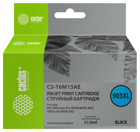 Картридж Cactus CS-T6M15AE №903XL черный, для HP OJP 6950/6960/6970