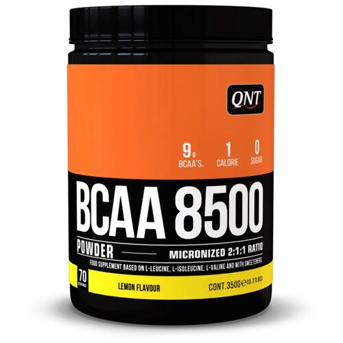 Аминокислота QNT BCAA Powder 8500, лимон, 350 гр. bcaa qnt bcaa powder 8500 лесные ягоды 350 гр