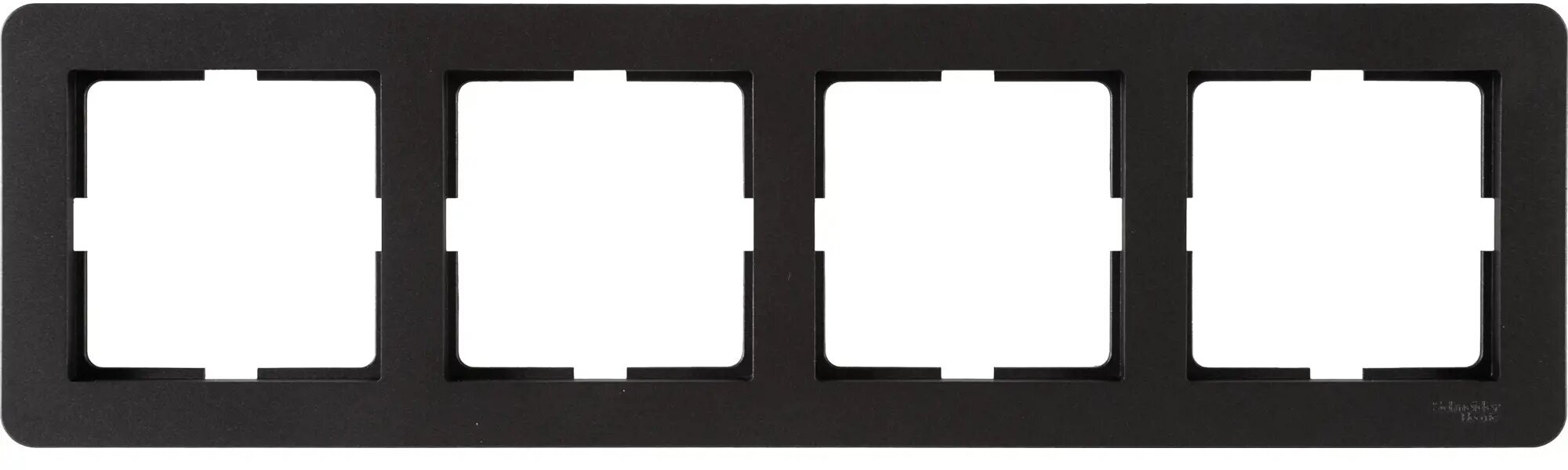 Рамка для розеток и выключателей Schneider Electric W59 Deco 4 поста, цвет графит - фотография № 1