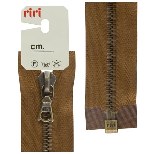 фото Молния металл, am, слайдер flash, разъёмная 1 замок, 6 мм, 80 см, цвет 2209, светло-коричневый riri