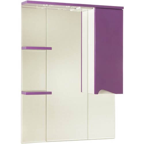 Зеркало со шкафом Bellezza Эйфория 80 R 4619113001413 с подсветкой Фиолетовое