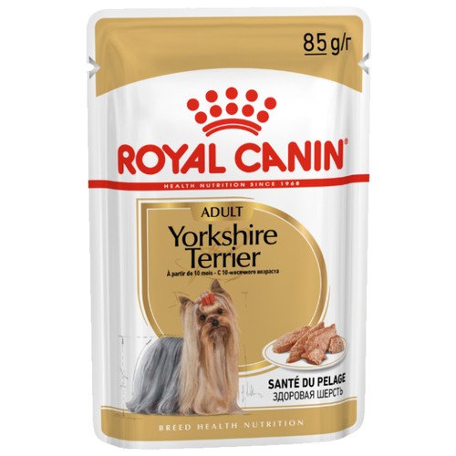 фото Влажный корм для собак Royal Canin Йоркширский терьер для здоровья кожи и шерсти 12шт. х 85г