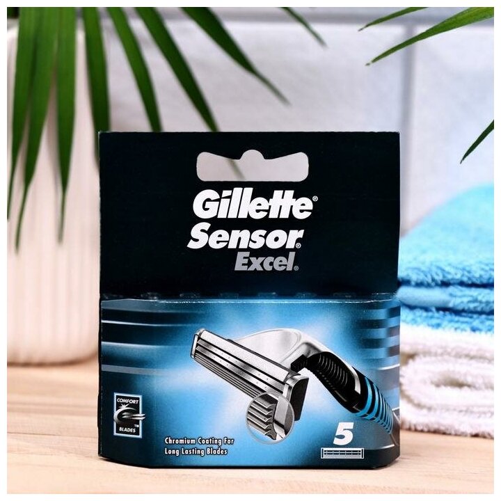 Сменные кассеты для бритья Gillette Sensor Excel, 5 шт.