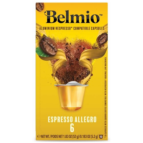Кофе молотый в алюмиевых капсулах Belmio Espresso Allegro (intensity 6)