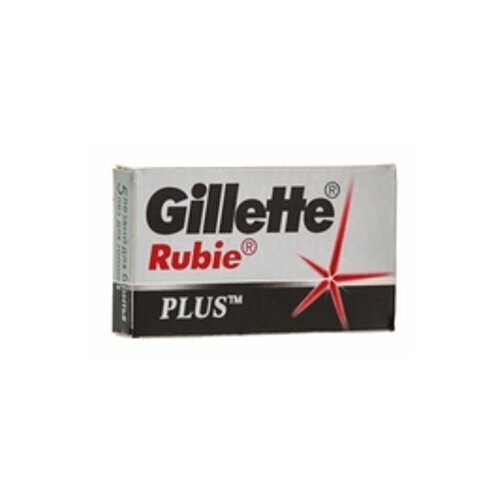 лезвия для т образного станка gillette platinum серебристый 5 шт Лезвия для Т-образного станка Gillette Rubie Plus, 5 шт.