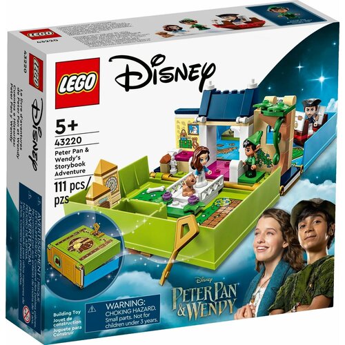 конструктор lego disney книга приключений питера пэна и венди 43220 99 деталей Конструктор LEGO Питер Пэн: Приключения в стране Нетландии (43220 Peter Pan & Wendy's Storybook Adventure)