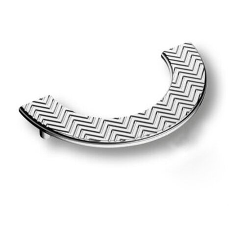 Ручка мебельная, полукруг, глянцевый хром 128 мм