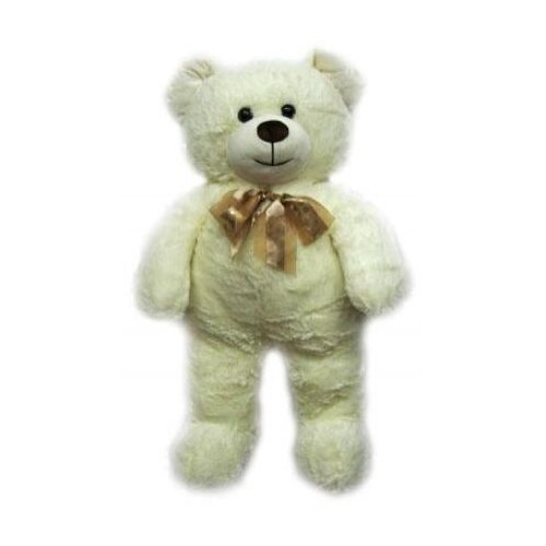 Мягкая игрушка СмолТойс Медведь с бантом молочный, 103 см, белый мягкая игрушка смолтойс медведь с бантом 103 см
