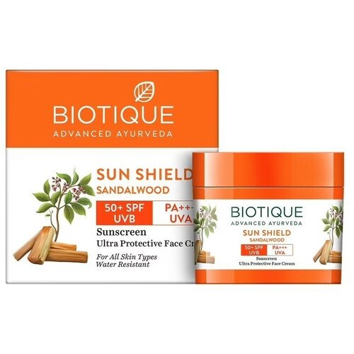 Солнцезащитный крем для лица Био Сандал SPF 50 Биотик (Bio Sandalwood SPF 50 Biotique), 50 грамм