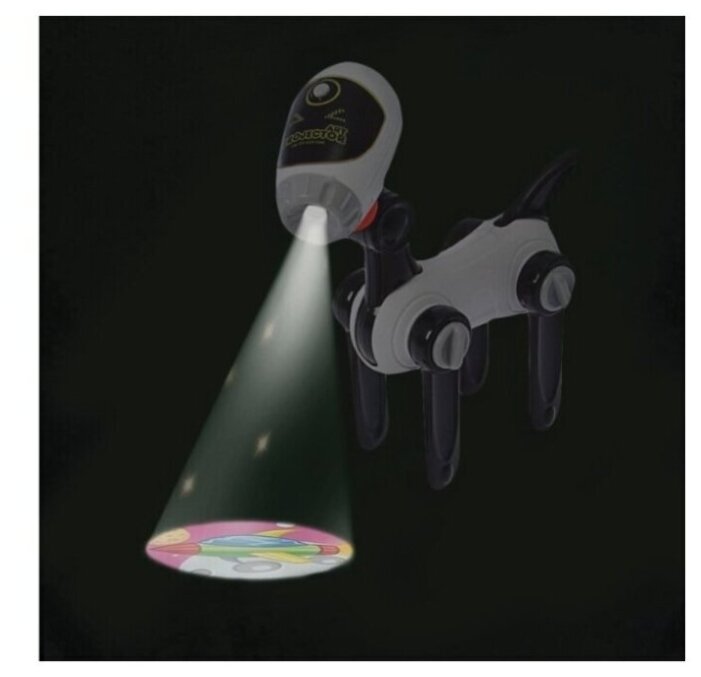 Проектор-лампа для рисования «Космическая собачка», 4 слайда, 32 картинки, 8 фломастеров, микс