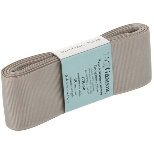 Лента репсовая Gamma GR-38 38 мм 54 м 001 белый 673₽