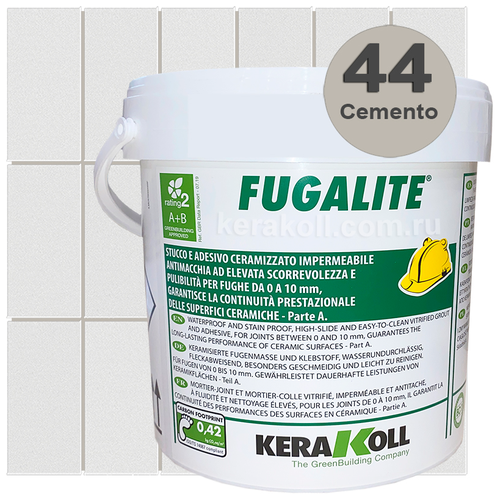 Kerakoll Fugalite Eco 44 Cemento 3kg эпоксидная затирка для швов kerakoll fugalite eco 09 caramel 3kg эпоксидная затирка для швов