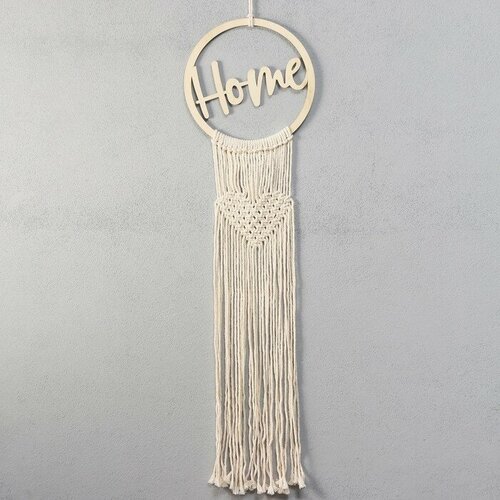 Панно настенное в технике макраме Сердечко Home 80х22 см 2357₽