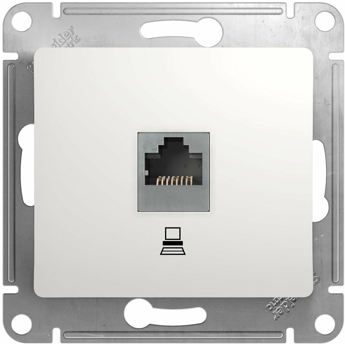 фото Schneider Electric Механизм розетки комп. 1-м RJ45 GLOSSA бел. SchE GSL000181K