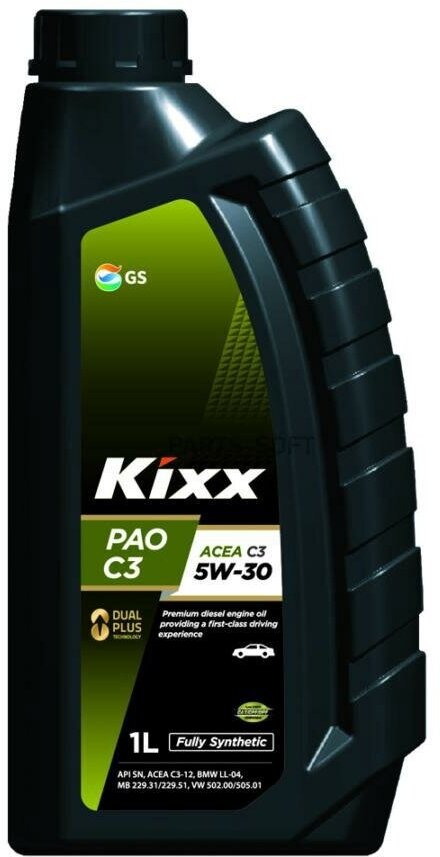 KIXX L2091AL1E1 Масло моторное KIXX PAO 5W-30 синтетическое 1 л L2091AL1E1