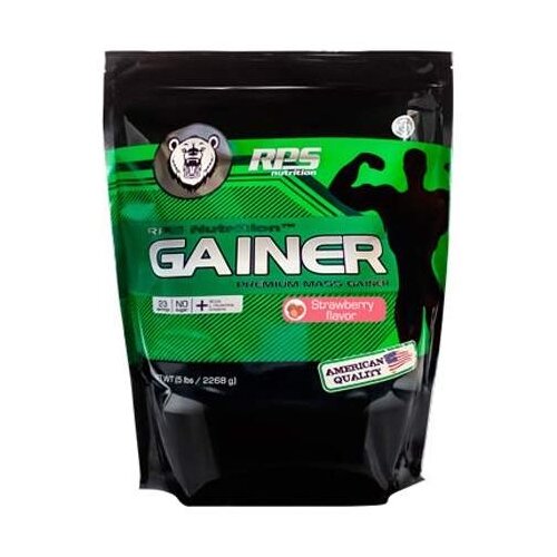 фото Гейнер rps nutrition premium mass gainer, 2270 г, клубника