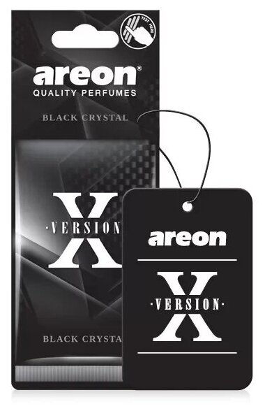 Автомобильный ароматизатор Areon X-VERSION BLACK black Crystal/Черный кристал подвесной картон 704-AXV-011