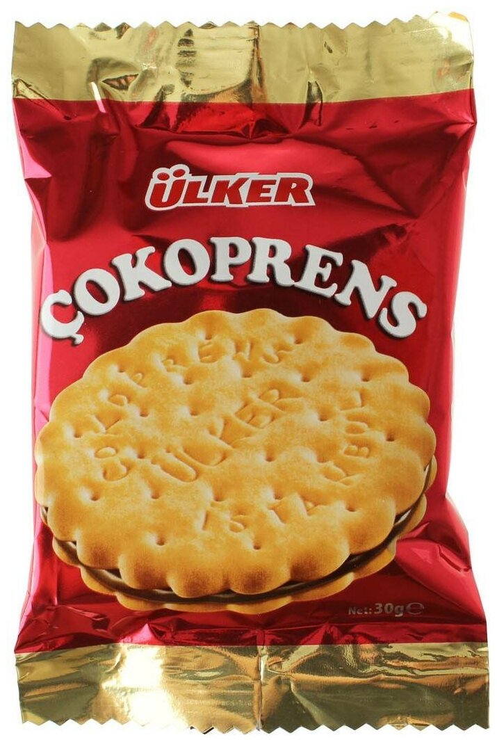 Сэндвич-печенье Ulker Cokoprens с шоколадно-ореховой начинкой, 30 гр. - фотография № 1