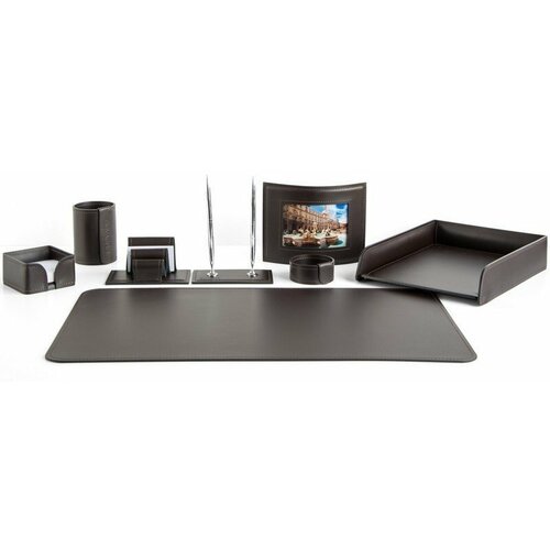 Набор из кожи Cuoietto темный шоколад, 8 предметов