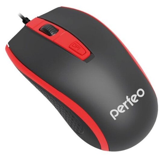 Проводная мышь Perfeo PROFIL черный красный