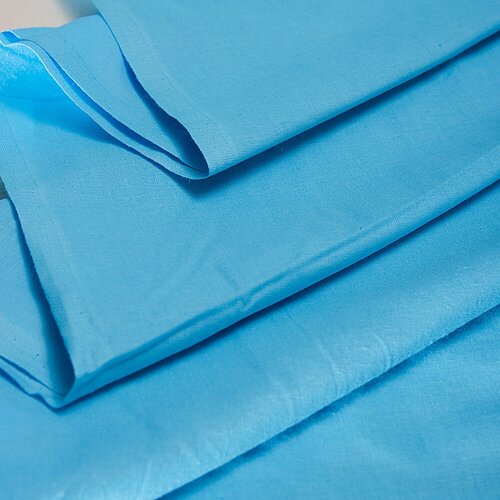 Ткань бязь набивная голубая без рисунка (17000) ткань бязь бежевая без рисунка 18900