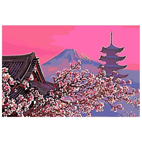 Картина по номерам Сакура, 40x60 см картина по номерам s39 сакура 40x60