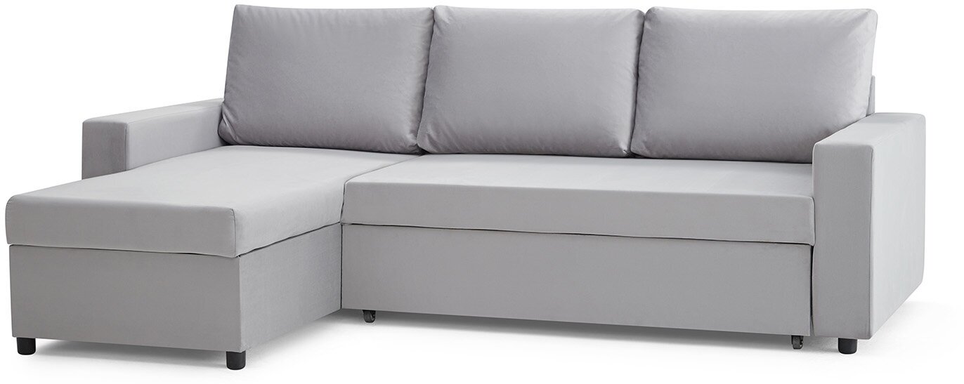 Угловой диван-кровать Hoff Торонто, универсальный угол, цвет светло-серый