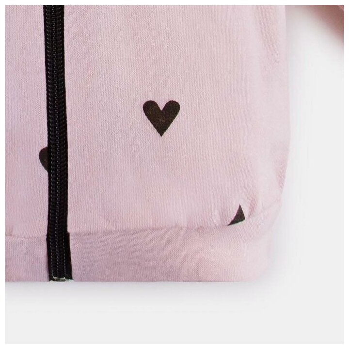 Комплект одежды Крошка Я для девочек, толстовка и брюки, повседневный стиль, манжеты, размер 92, розовый - фотография № 13