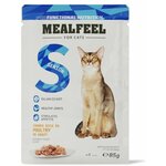 Mealfeel Влажный корм для кошек старше 7 лет, кусочки с домашней птицей в соусе, 85 г, 14 шт - изображение