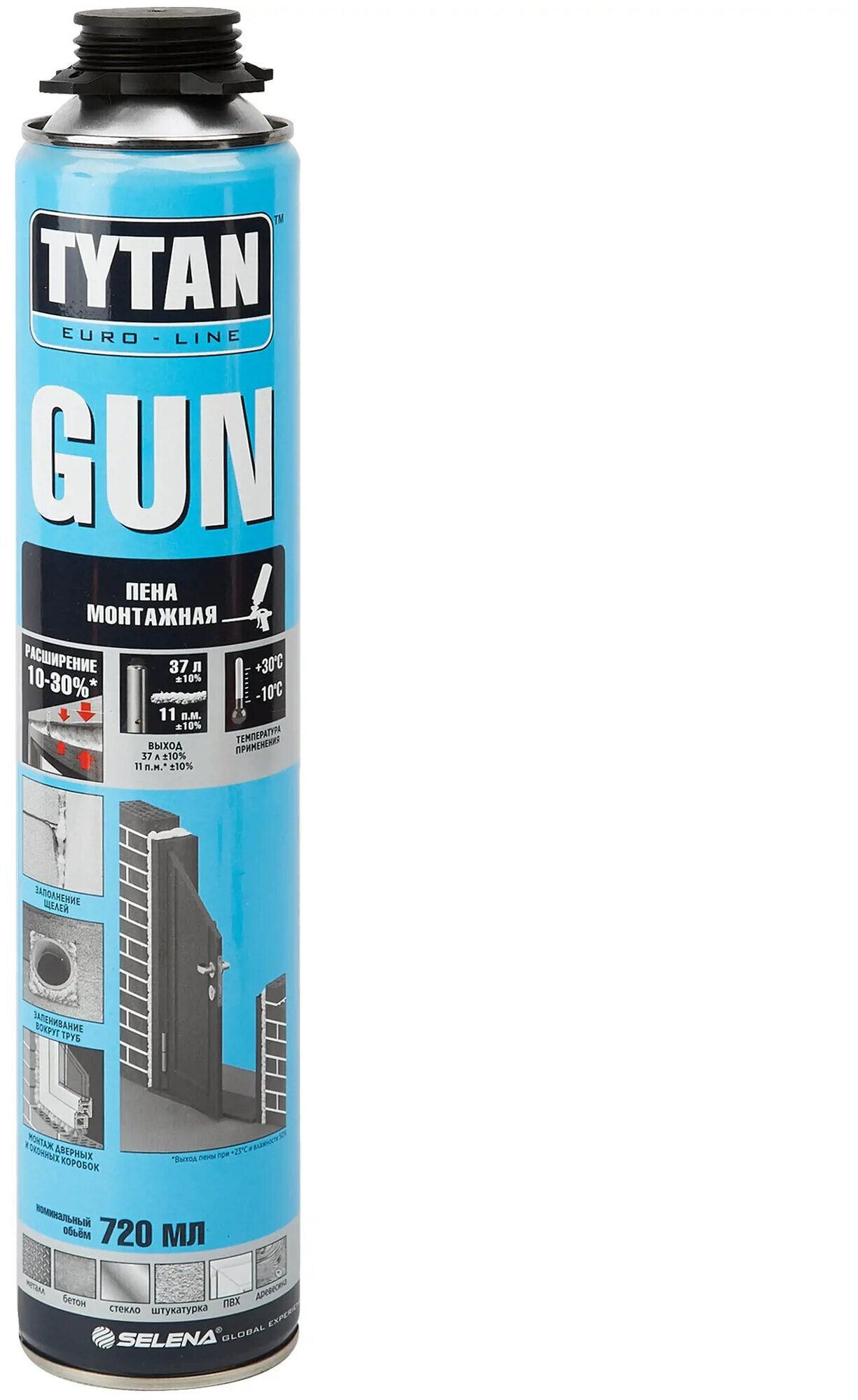 Пена монтажная пистолетная Tytan Gun 720 мл