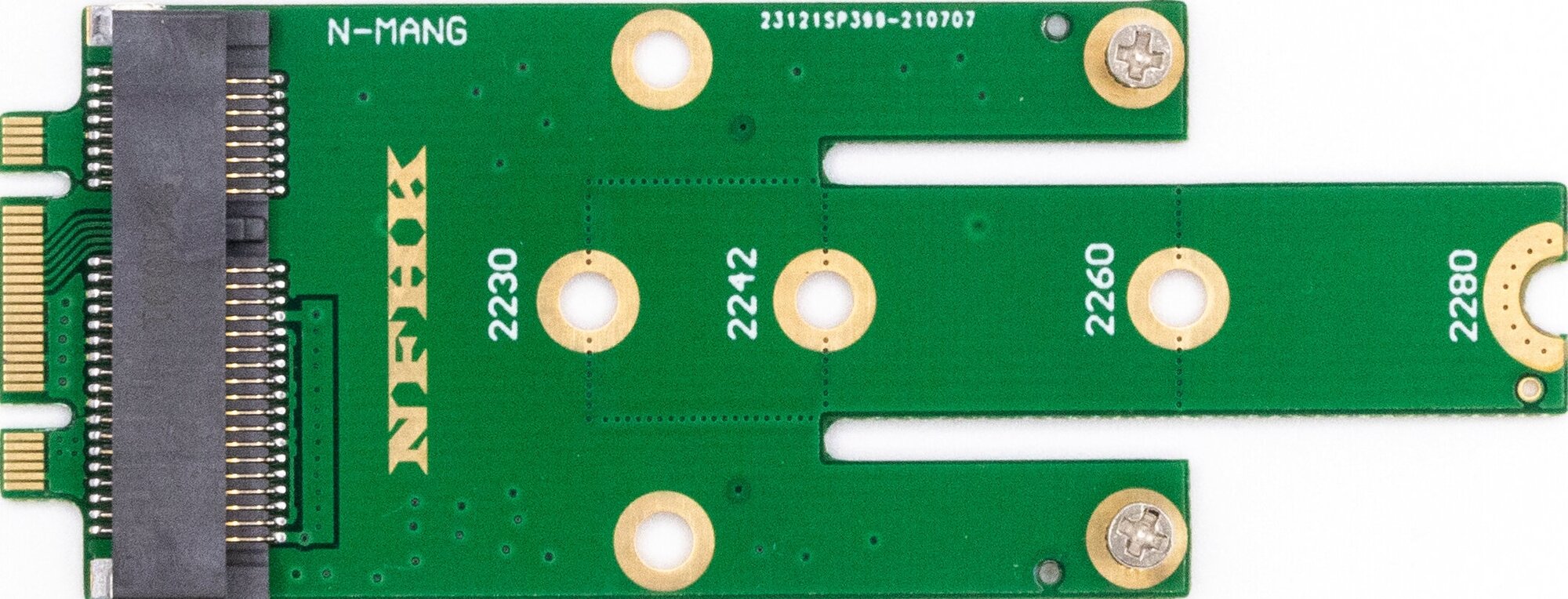 Адаптер переходник для ноутбуков GSMIN RT-07 SSD mSATA - NGFF M2 (B+M key) преобразователь для подключения mSATA диска к разъему NGFF
