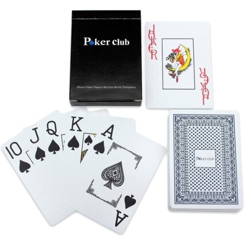 Карты игральные пластиковые SIMA LAND Poker club, 300 мкм, синяя рубашка