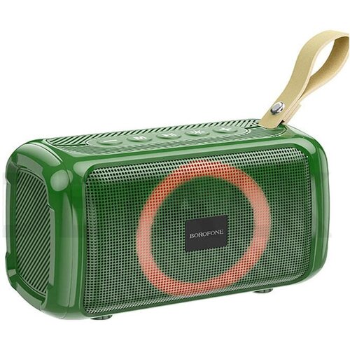 Колонка портативная Borofone, BR17, Cool sports, Bluetooth, цвет: тёмный, зелёный