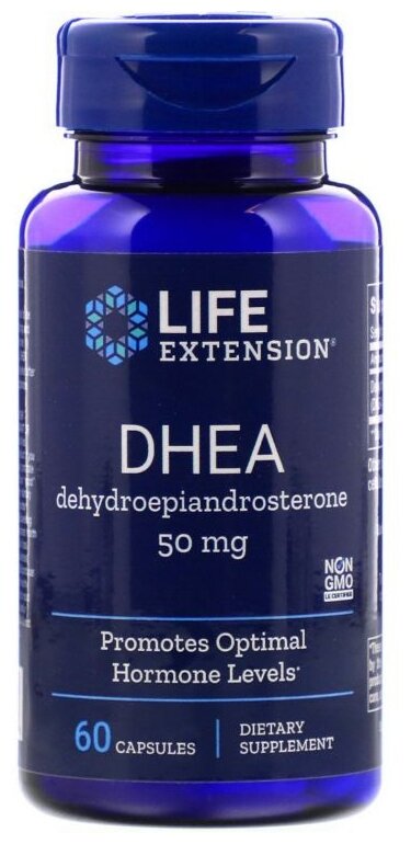 Капсулы Life Extension DHEA, 80 г, 50 мг, 60 шт.