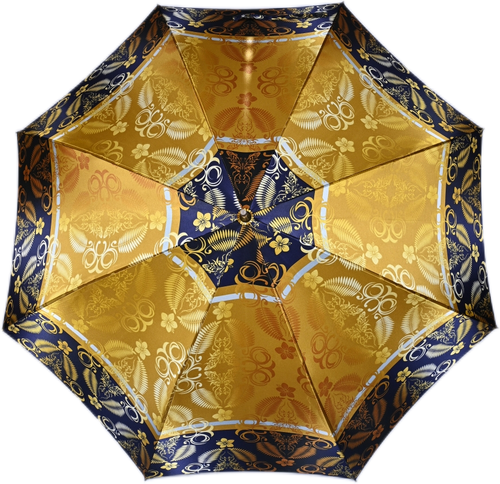 Зонт-трость ZEST, полуавтомат, купол 105 см, 8 спиц, система «антиветер», для женщин, золотой