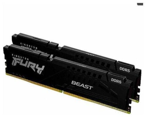 Модуль памяти 16GB Kingston DDR5 6000 DIMM FURY Beast Black EXPO Gaming Memory KF560C36BBEK2-16 Non-ECC, CL36 , 1.35V