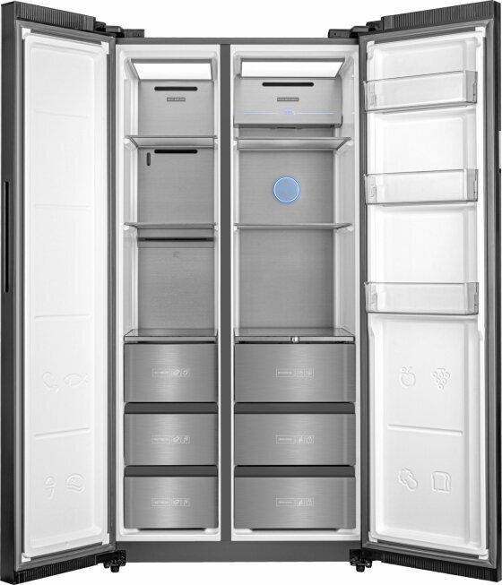 Отдельностоящий холодильник с инвертором Weissgauff Wsbs 590 BeG NoFrost Inverter Premium - фотография № 11
