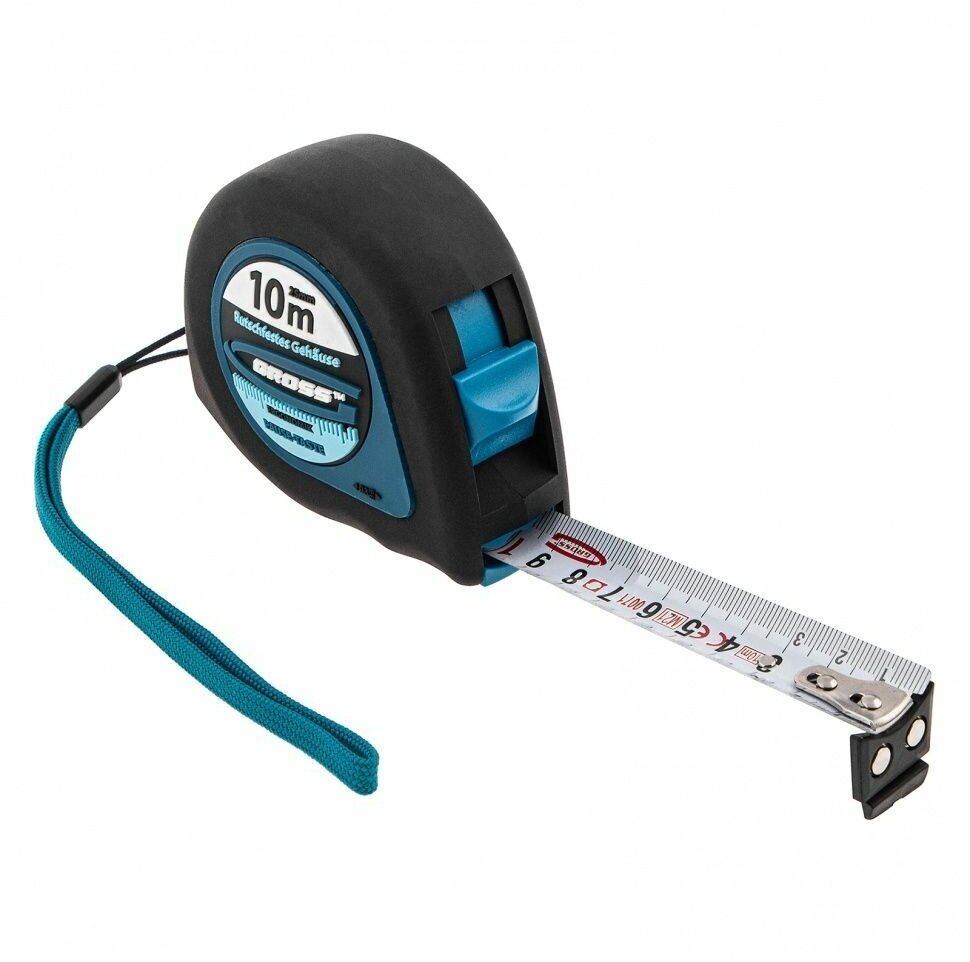 Рулетка GROSS, Ergonomisch, 10 м x 25 мм 31105 — фото 1