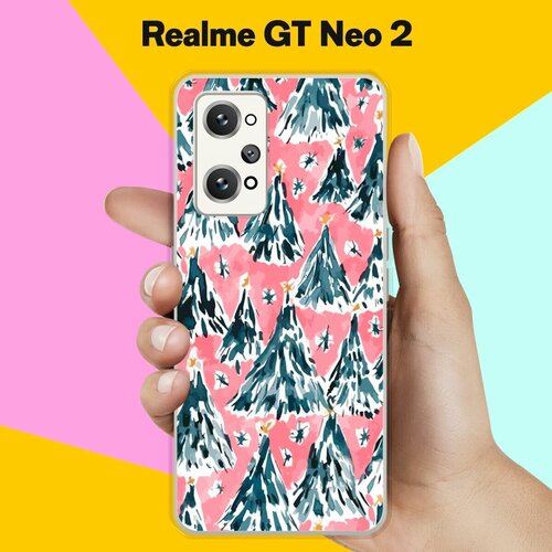 Силиконовый чехол на Realme GT Neo 2 Узор новогодний / для Реалми ДжиТи Нео 2 силиконовый чехол на realme gt neo 2 реалми gt нео 2 три кота