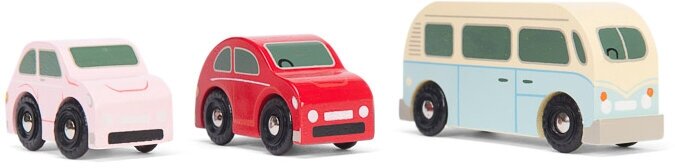 Набор деревянных машинок Ретро-Метро, Le Toy Van