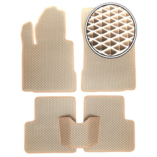 фото Автомобильные коврики eva на chevrolet tahoe i 1995 -1999 - бежевый клинмат