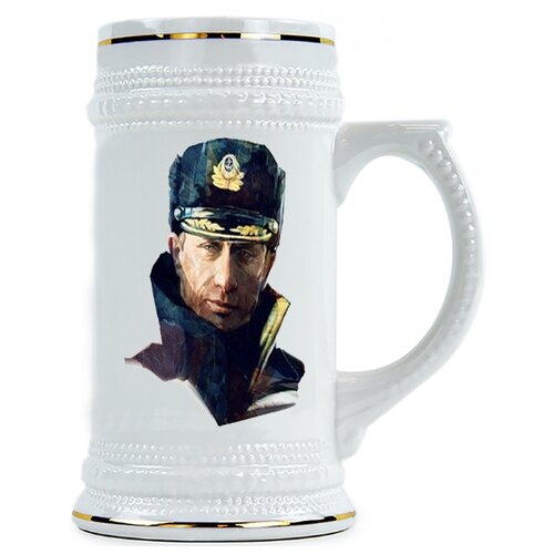 фото Пивная кружка путин, моряк в фуражке drabs